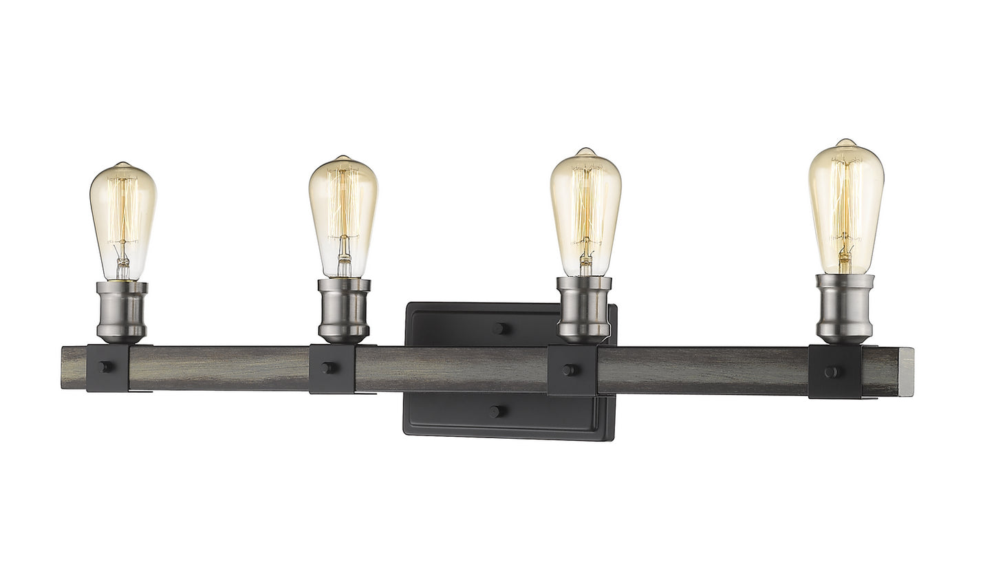 Z-Lite - 472-4V-ABB - Four Light Vanity - Kirkland - Ashen Barnboard