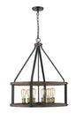 Z-Lite - 472-6D-RM - Six Light Chandelier - Kirkland - Rustic Mahogany