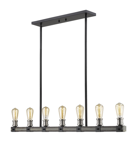 Z-Lite - 472-7L-ABB - Seven Light Linear Chandelier - Kirkland - Ashen Barnboard