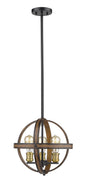 Z-Lite - 472B14-RM - Three Light Pendant - Kirkland - Rustic Mahogany