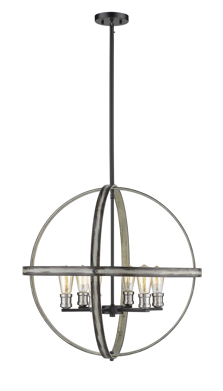 Z-Lite - 472B26-ABB - Six Light Chandelier - Kirkland - Ashen Barnboard