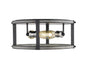 Z-Lite - 472F3R-ABB - Three Light Flush Mount - Kirkland - Ashen Barnboard