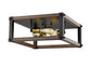 Z-Lite - 472F3S-RM - Three Light Flush Mount - Kirkland - Rustic Mahogany