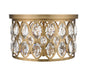 Z-Lite - 6010F15HB - Four Light Flush Mount - Dealey - Heirloom Brass