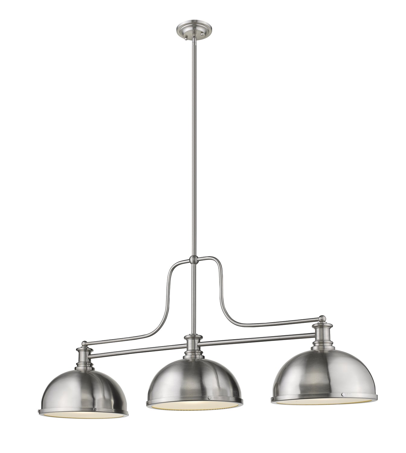 Z-Lite - 725-3BN-D12BN - Three Light Billiard - Melange - Brushed Nickel