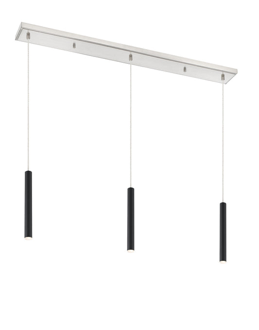 Z-Lite - 917MP12-MB-LED-3LBN - LED Linear Chandelier - Forest - Brushed Nickel