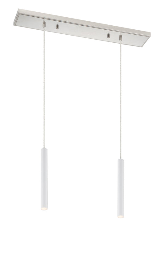 Z-Lite - 917MP12-WH-LED-2LBN - LED Linear Chandelier - Forest - Brushed Nickel