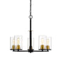 Millennium - 3485-MB/HBZ - Five Light Chandelier - Pasadena - Matte Black/Heirloom Bronze