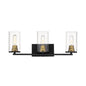 Millennium - 3493-MB/HBZ - Three Light Vanity - Pasadena - Matte Black/Heirloom Bronze