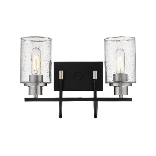 Millennium - 3512-MB/BN - Two Light Vanity - Clifton - Matte Black/Brushed Nickel