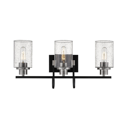 Millennium - 3513-MB/BN - Three Light Vanity - Clifton - Matte Black/Brushed Nickel