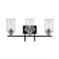 Millennium - 3513-MB/BN - Three Light Vanity - Clifton - Matte Black/Brushed Nickel