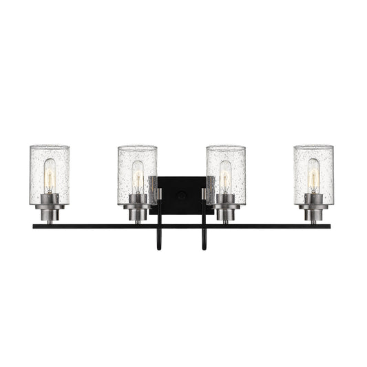 Millennium - 3514-MB/BN - Four Light Vanity - Clifton - Matte Black/Brushed Nickel