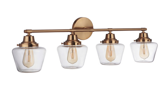 Craftmade - 19538SB4 - Four Light Vanity - Essex - Satin Brass