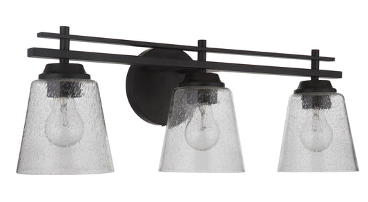 Craftmade - 19624FB3 - Three Light Vanity - Drake - Flat Black