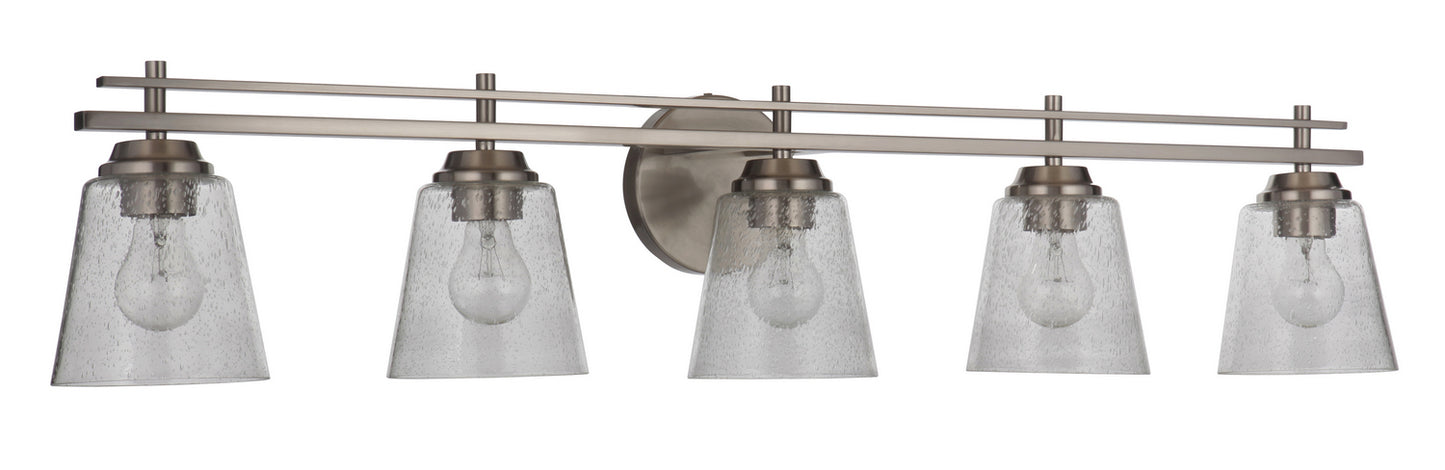 Craftmade - 19642BNK5 - Five Light Vanity - Drake - Brushed Polished Nickel