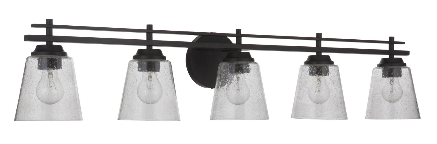 Craftmade - 19642FB5 - Five Light Vanity - Drake - Flat Black