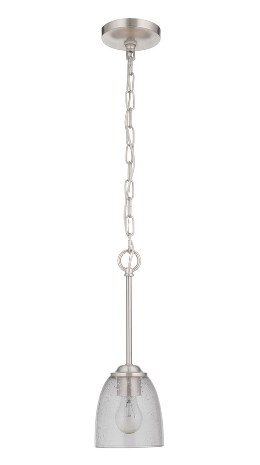 Craftmade - 49991-BNK - One Light Mini Pendant - Serene - Brushed Polished Nickel