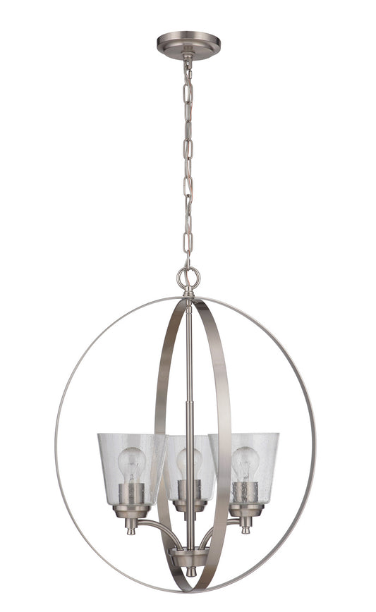 Craftmade - 50233-BNK - Three Light Foyer Pendant - Tyler - Brushed Polished Nickel