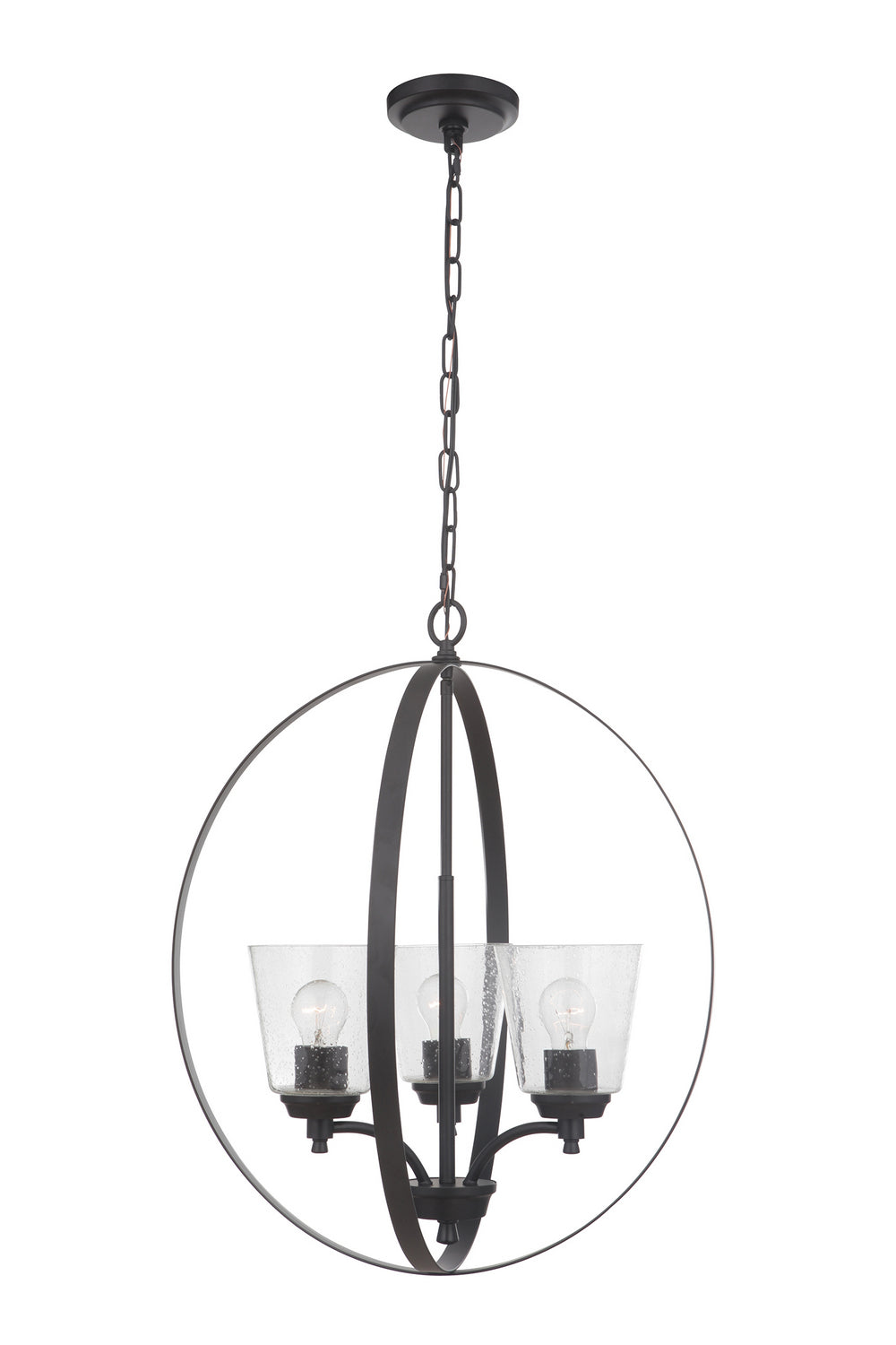 Craftmade - 50233-FB - Three Light Foyer Pendant - Tyler - Flat Black