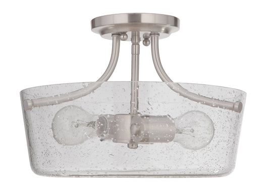 Craftmade - 50252-BNK - Two Light Semi Flush Mount - Tyler - Brushed Polished Nickel