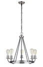 Craftmade - 50325-FBBNK - Five Light Chandelier - Randolph - Flat Black/Brushed Polished Nickel