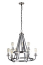 Craftmade - 50329-FBBNK - Nine Light Chandelier - Randolph - Flat Black/Brushed Polished Nickel