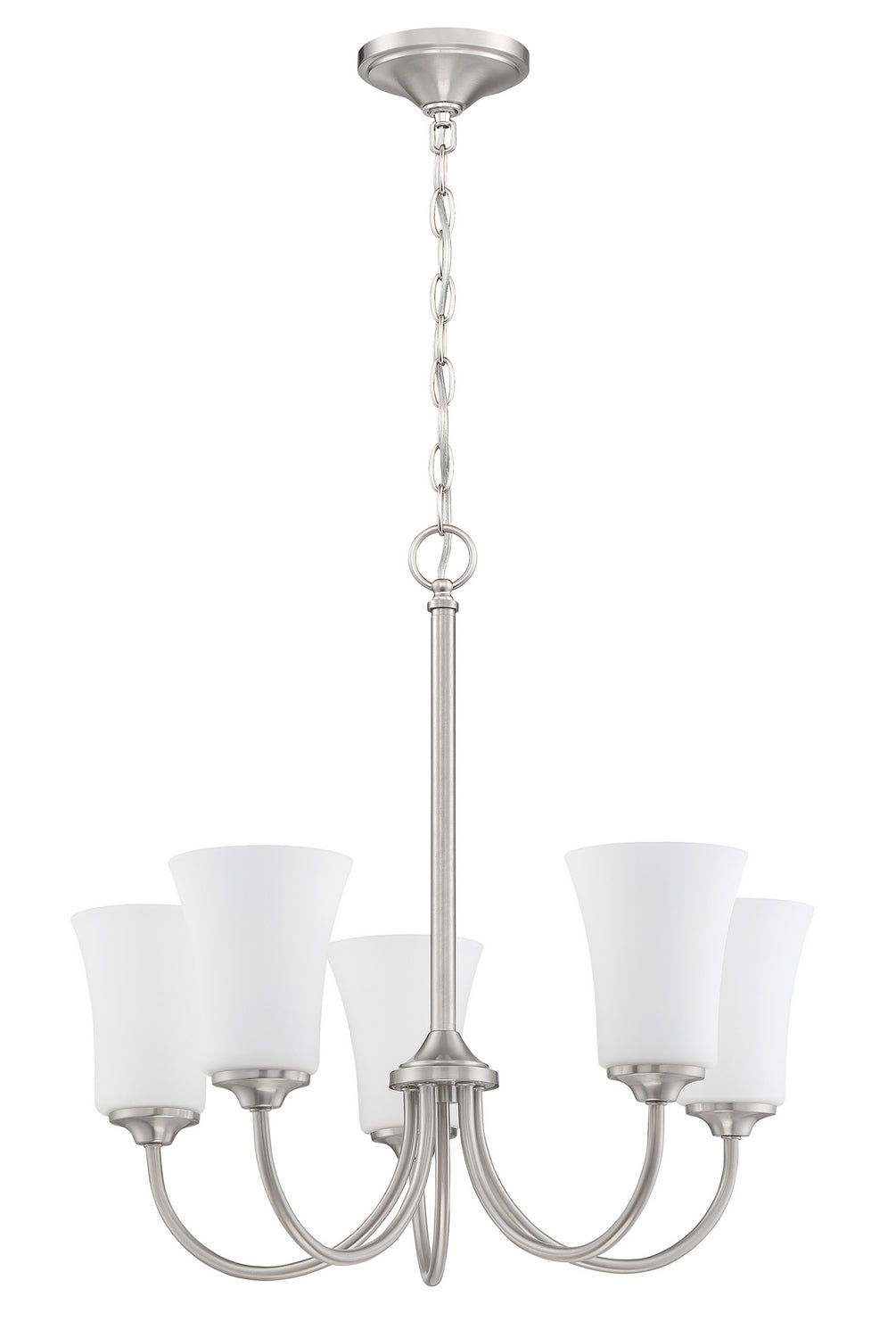 Craftmade - 50425-BNK-WG - Five Light Chandelier - Gwyneth - Brushed Polished Nickel