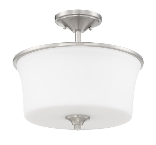 Craftmade - 50452-BNK-WG - Two Light Convertible Semi Flush - Gwyneth - Brushed Polished Nickel