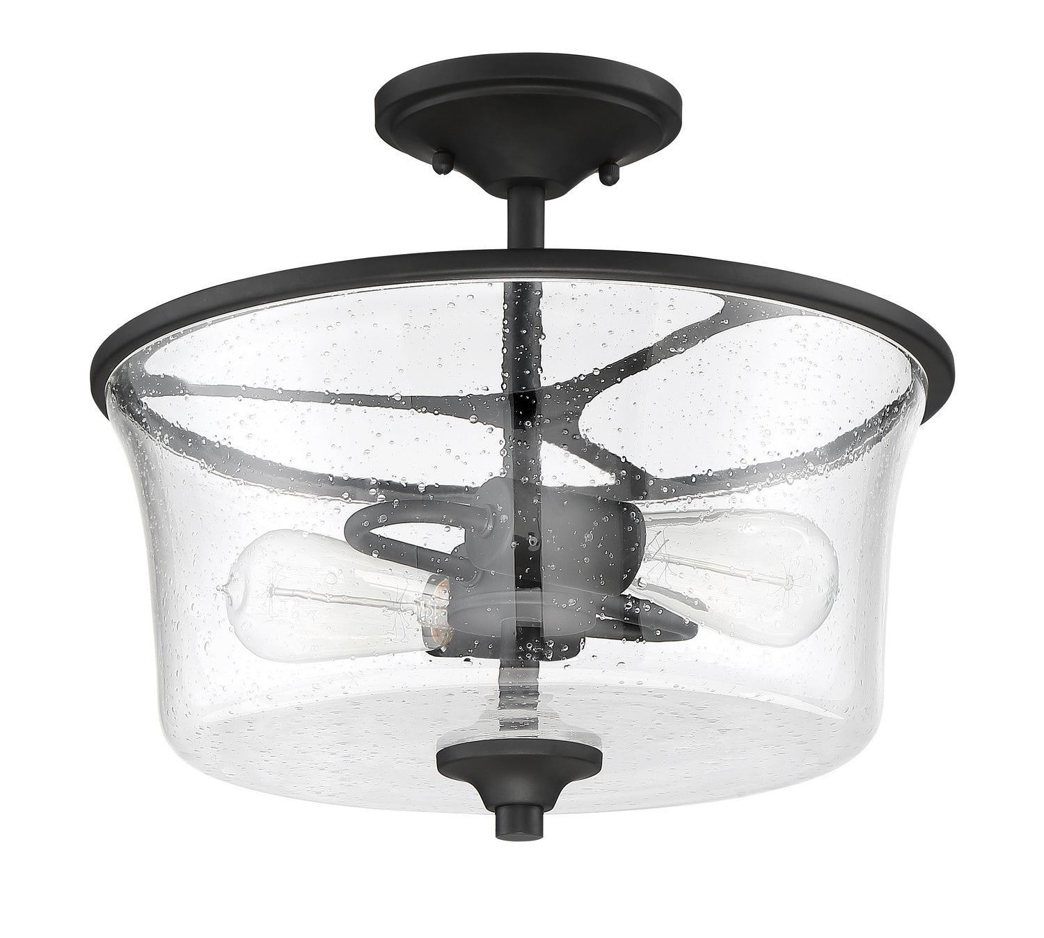 Craftmade - 50452-FB - Two Light Convertible Semi Flush - Gwyneth - Flat Black