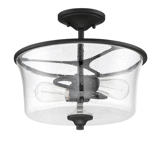 Craftmade - 50452-FB - Two Light Convertible Semi Flush - Gwyneth - Flat Black