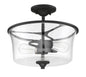 Craftmade - 50452-FB - Two Light Convertible Semi Flush - Gwyneth - Flat Black