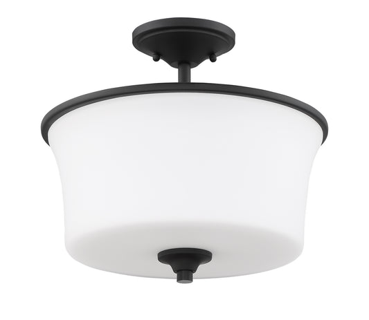 Craftmade - 50452-FB-WG - Two Light Convertible Semi Flush - Gwyneth - Flat Black