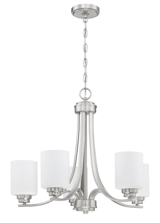 Craftmade - 50525-BNK-WG - Five Light Chandelier - Bolden - Brushed Polished Nickel