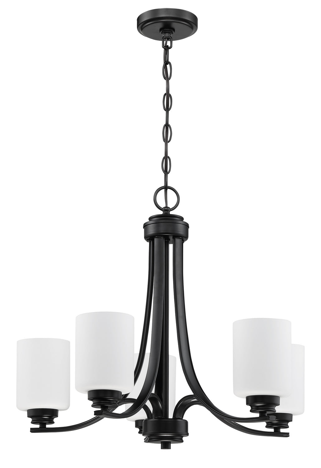 Craftmade - 50525-FB-WG - Five Light Chandelier - Bolden - Flat Black