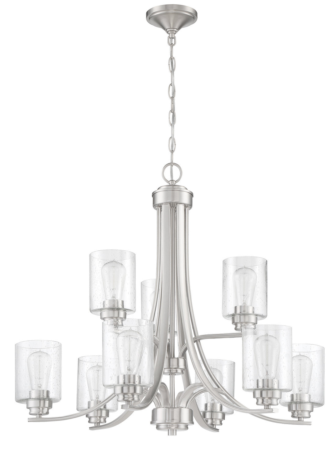 Craftmade - 50529-BNK - Nine Light Chandelier - Bolden - Brushed Polished Nickel