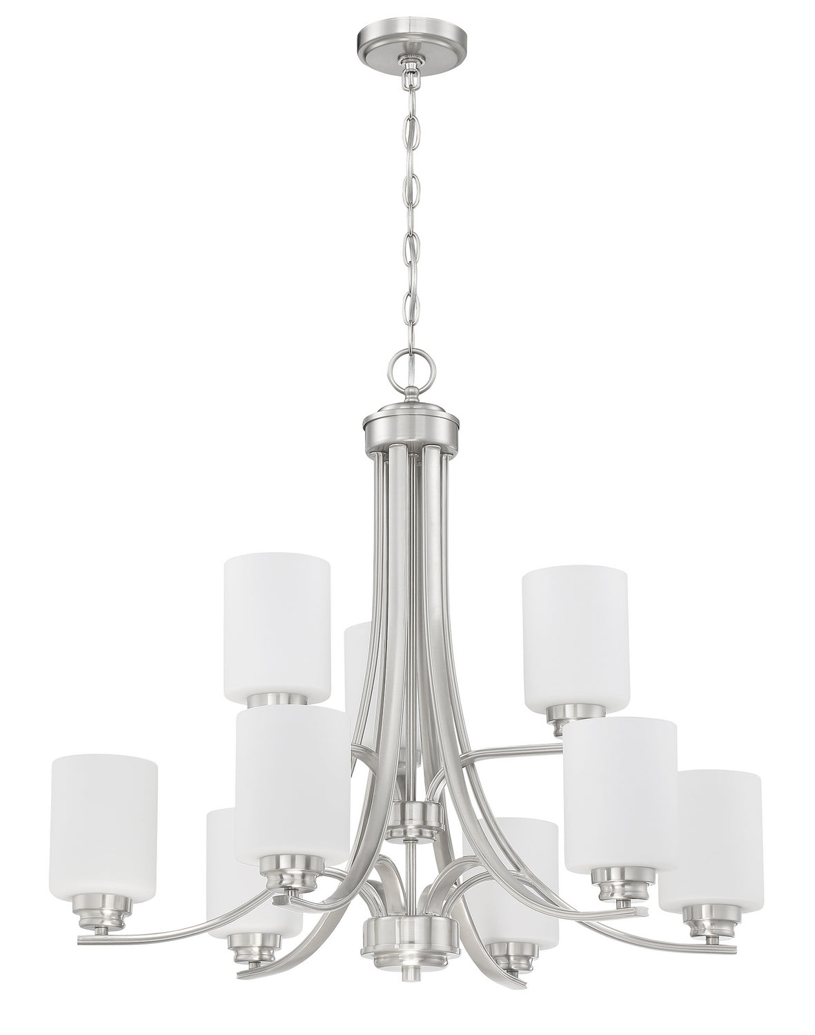 Craftmade - 50529-BNK-WG - Nine Light Chandelier - Bolden - Brushed Polished Nickel