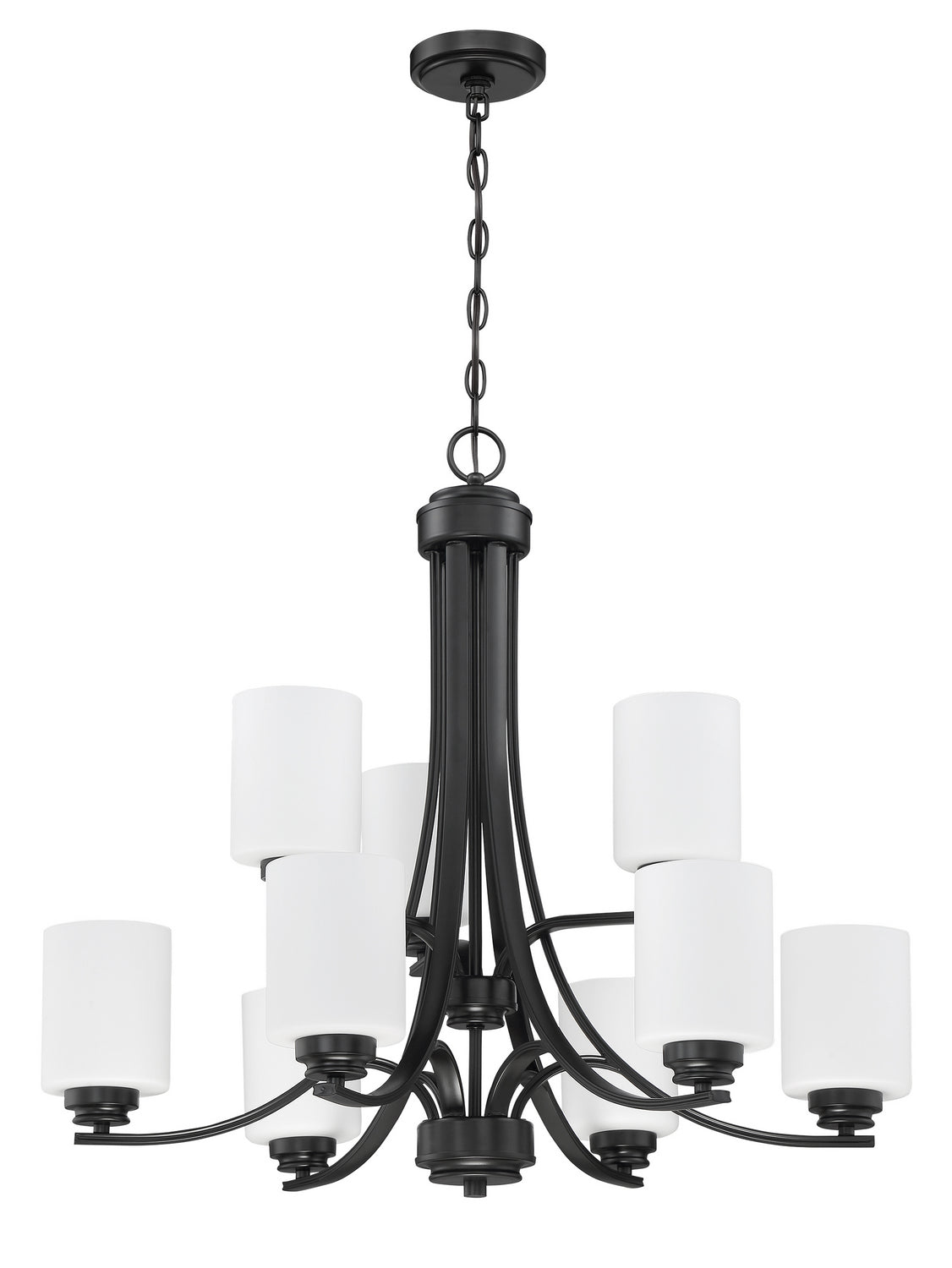 Craftmade - 50529-FB-WG - Nine Light Chandelier - Bolden - Flat Black