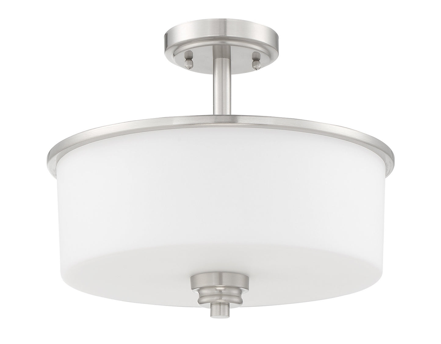 Craftmade - 50552-BNK-WG - Two Light Convertible Semi Flush - Bolden - Brushed Polished Nickel