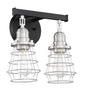 Craftmade - 50602-FBBNK - Two Light Vanity - Thatcher - Flat Black/Brushed Polished Nickel