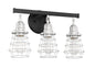 Craftmade - 50603-FBBNK - Three Light Vanity - Thatcher - Flat Black/Brushed Polished Nickel
