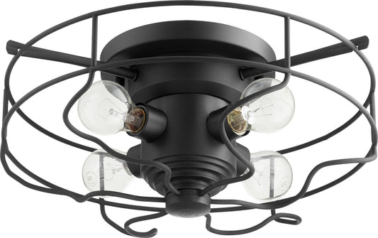 Quorum - 3905-17-69 - Four Light Ceiling Mount - 3905 Vintage Ceiling Mounts - Textured Black