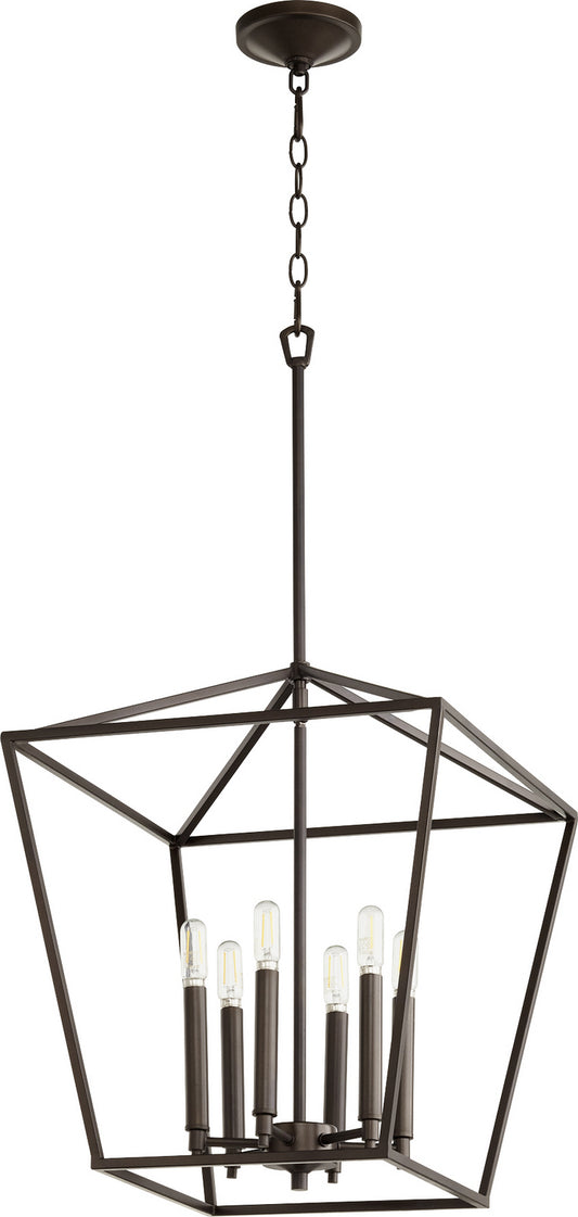 Quorum - 604-6-86 - Six Light Entry Pendant - Gabriel - Oiled Bronze