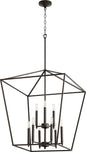 Quorum - 604-9-86 - Nine Light Entry Pendant - Gabriel - Oiled Bronze