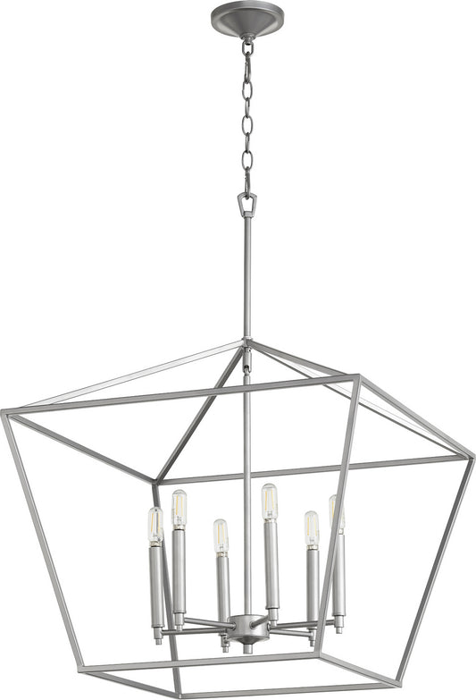 Quorum - 644-6-64 - Six Light Chandelier - Gabriel - Classic Nickel