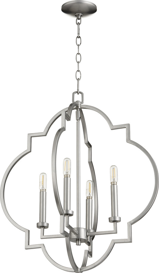 Quorum - 6942-4-64 - Four Light Pendant - Dublin - Classic Nickel