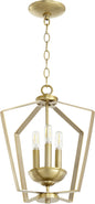 Quorum - 894-3-80 - Three Light Entry Pendant - 3LT Entry Series - Aged Brass