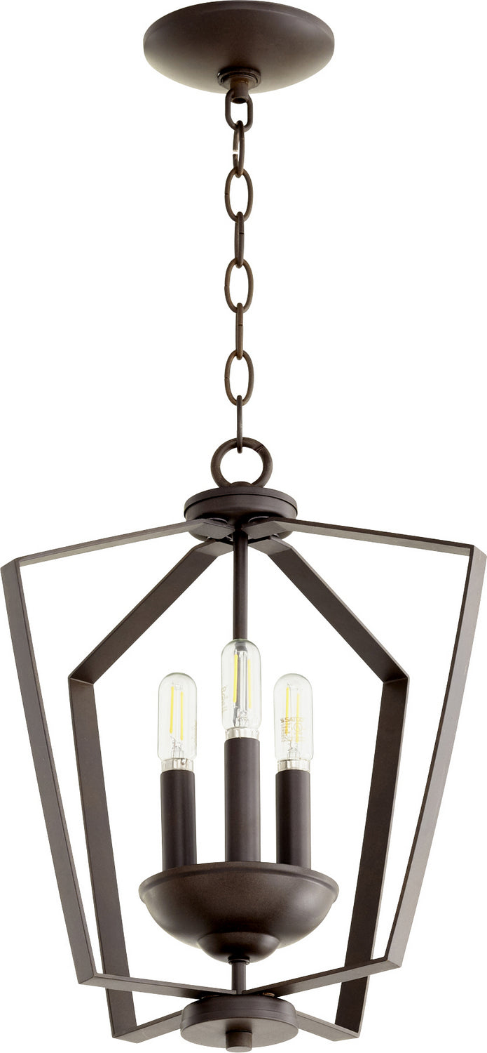 Quorum - 894-3-86 - Three Light Entry Pendant - 3LT Entry Series - Oiled Bronze