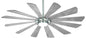 Minka Aire - F870L-BS - 65" Ceiling Fan - Windmolen - Brushed Steel