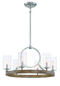 Minka-Lavery - 4015-280 - Six Light Chandelier - Country Estates - Sun Faded Wood W/Brushed Nicke